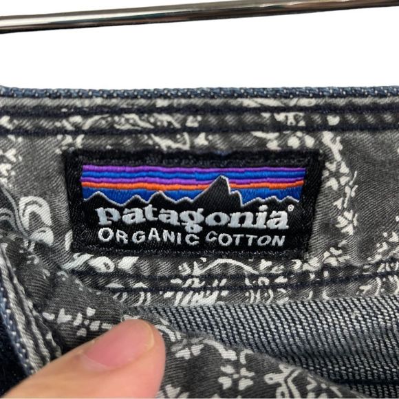 PATAGONIA Organic Cotton Stretch Slim Fit Midrise Indigo Cargo Jeans Size 25 - Picture 6 of 10